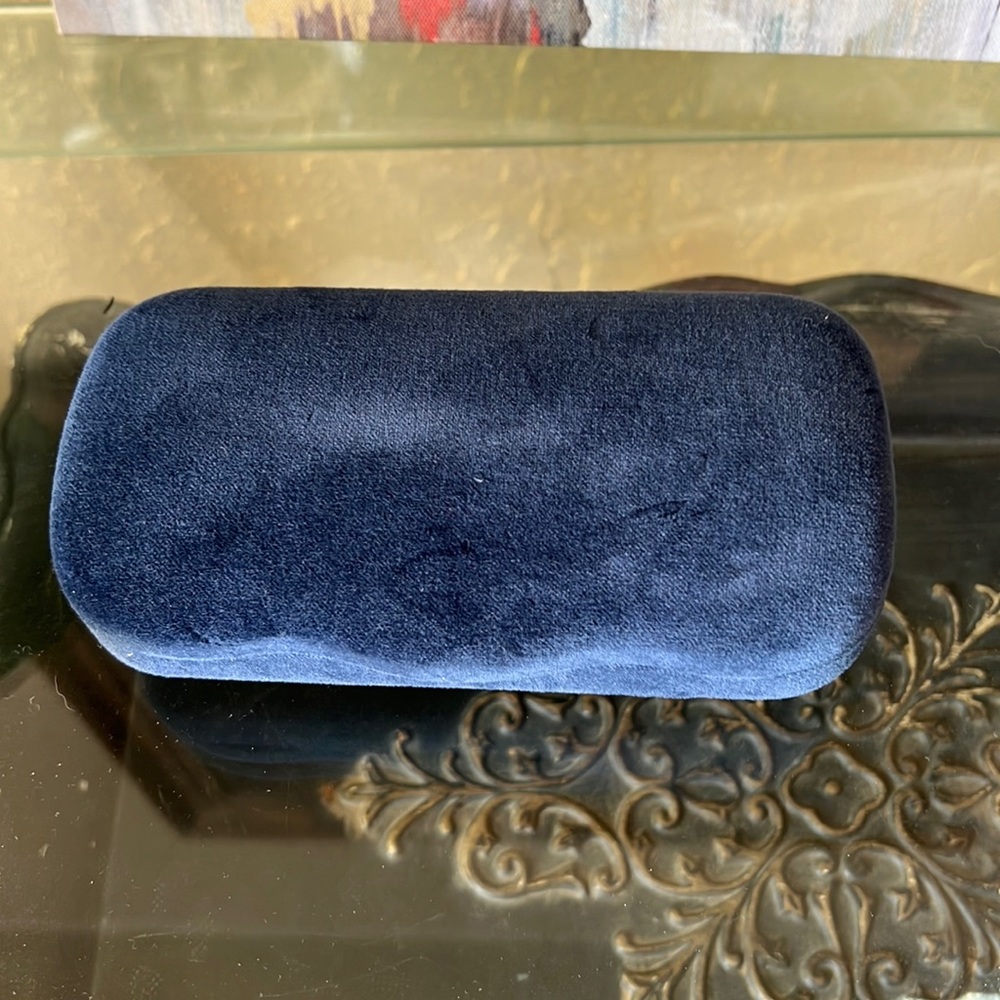 Gucci sunglass Case Only Blue with Red inside